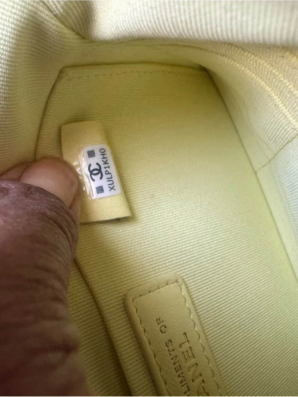 CHANEL Quilted Olive Green Leather Zip Wristlet Pouch
